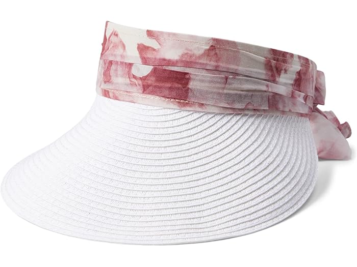 (取寄) バッジェリーミシュカ ストロー ブリム タイ バック バイザー Badgley Mischka Straw Brim Tie Back Visor Natural/Watercolor