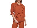 (取寄) カルバンクライン ロール スリーブ ベルテッド キャンプ ジャケット Calvin Klein Roll Sleeve Belted Camp Jac...