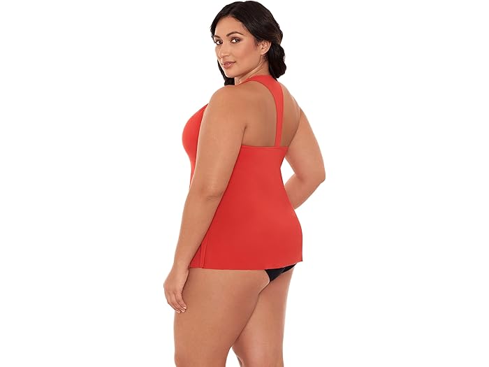 (取寄) マジックスーツ プラス サイズ ソリッド テイラー タンキニ Magicsuit Plus Size Solid Taylor Tankini Coral Sands