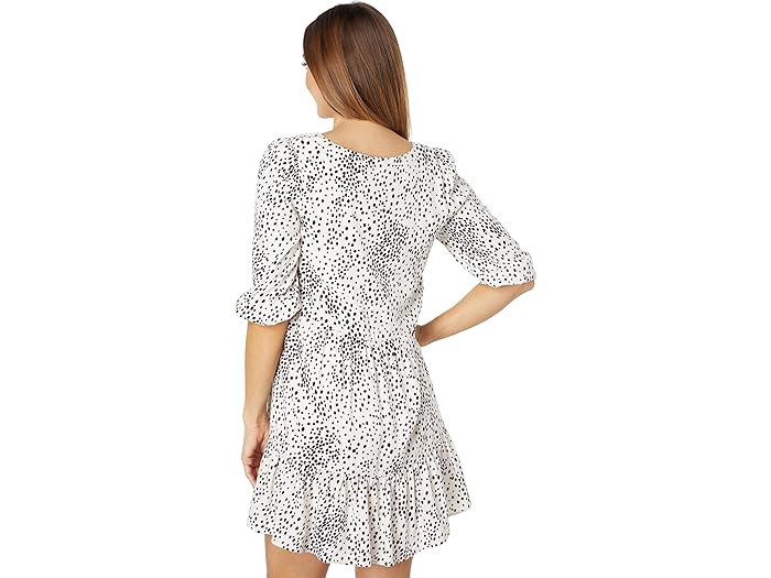 (取寄) ソルトウォーター ラックス モレナ サステナビリティ 3/4 スリーブ ミニ ドレス Saltwater Luxe Morena Sustainable 3/4 Sleeve Mini Dress Vanilla