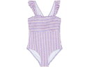 (取寄) シーフォリー キッズ レトロ シャード ワンピース Seafolly Kids Retro Shirred One-Piece Ditsy Stripe(4)