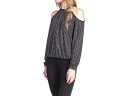 (取寄) マイケルコース コールド-ショルダー スモック ロング スリーブ MICHAEL Michael Kors Cold-Shoulder Smock Long Sleeve Black/Silver(4)