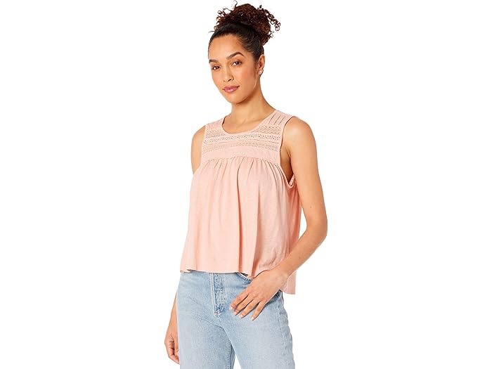() å֥ 졼 ȥ  Lucky Brand Lace Trim Tank Pale Mauve