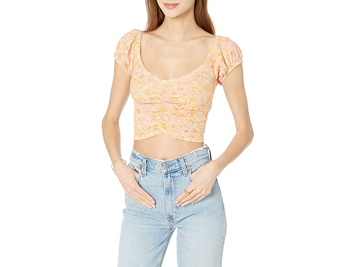() ӥܥ ץƥ  ˥å ȥå Billabong Pretty Sweet Knit Top Peach Pun...