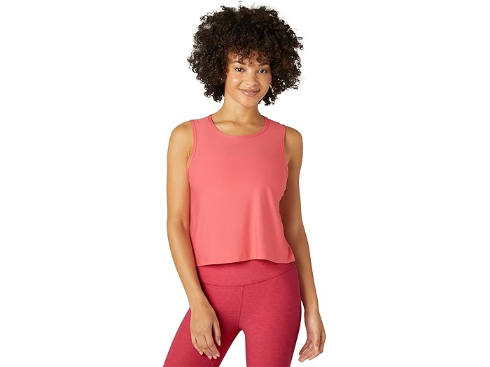 (取寄) ビヨンドヨガ フェザーウェイト ニュー ビュー クロップド タンク Beyond Yoga Featherweight New View Cropped Tank Sun Kissed Coral Heather