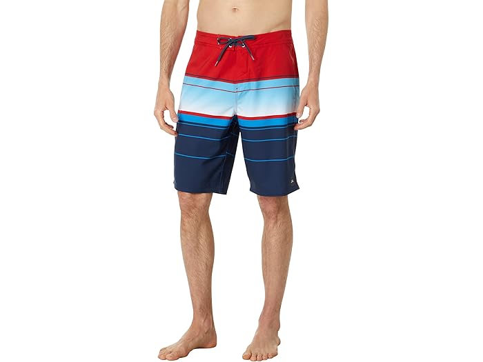 (取寄) オニール ハイパーフリーク ヒート ストライプ 21 ボードショーツ O'Neill Hyperfreak Heat Stripe 21" Boardshorts Red/White/Blue