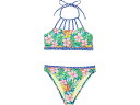 (取寄) ホビー キッズ トロピカーナ ハイ ネック クロップ ブラレット アンド ヒップスター セット (ビッグ キッズ) Hobie Kids Tropicana High Neck Crop Bralette and Hipster Set (Big Kids) Multi