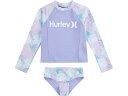 (取寄) ハーレー キッズ ツーピース Upf スイム セット (リトル キッズ) Hurley Kids Two-Piece UPF Swim Set (Little Kids) Light Orchid