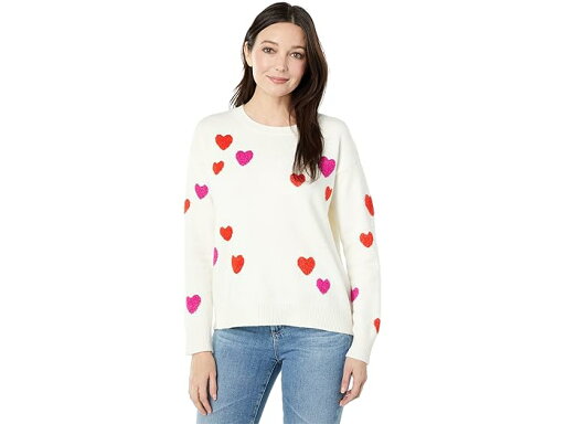 (取寄) ドレイパー ジェームス マルチ ハート クルー ネック セーター Draper James Multi Heart Crew Neck Sweater Magnolia White Multi (取寄) ドレイパー ジェームス マルチ ハート クルー ネック セーター Draper James Multi Heart Crew Neck Sweater Magnolia White Multi