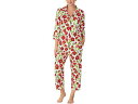 (取寄) ベッドヘッドパジャマズ 3/4 スリーブ クロップド Pj セット Bedhead PJs 3/4 Sleeve Cropped PJ Set Red...
