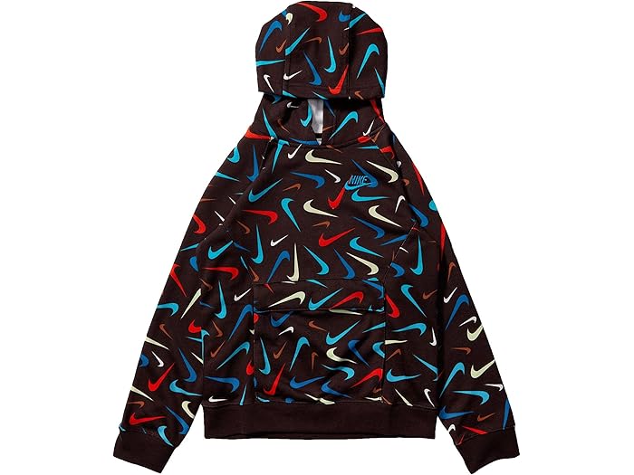 (取寄) ナイキ キッズ NSW クラブ フリース プリント パーカー (リトル キッズ/ビッグ キッズ) Nike Kids NSW Club Fleece Print Hoodie (Little Kids/Big Kids) Brown Basalt/Imperial Blue