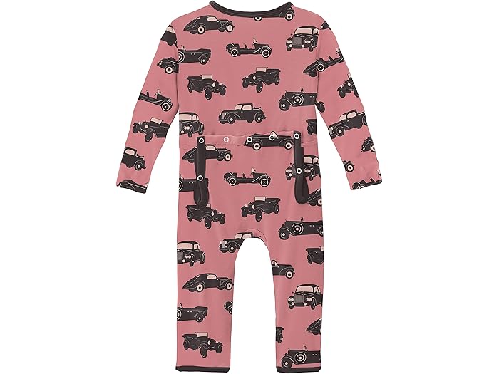 (取寄) キッキー パンツ キッズ プリント カバーオール ウィズ ジッパー (インファント) Kickee Pants Kids Print Coverall with Zipper (Infant) Desert Rose Vintage Cars