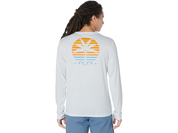 (取寄) スピード グラフィック ロング スリーブ スイム シャツ Speedo Graphic Long Sleeve Swim Shirt Bright White