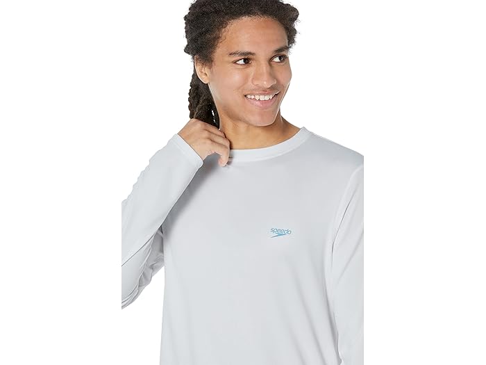 (取寄) スピード グラフィック ロング スリーブ スイム シャツ Speedo Graphic Long Sleeve Swim Shirt Bright White