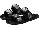 (取寄) マッシモ マッテオ スネーク エンボス スライド Massimo Matteo Snake Embossed Slide Serpent White