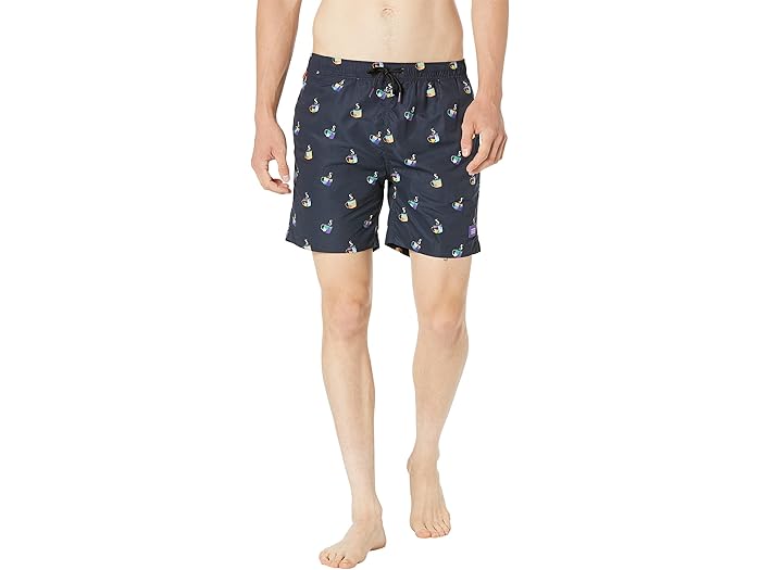 (取寄) スコッチ & ソーダ ミッド レングス プリンテッド スイム ショーツ イン リサイクル ポリエステル Scotch & Soda Mid Length Printed Swim Shorts in Recycled Polyester Combo B