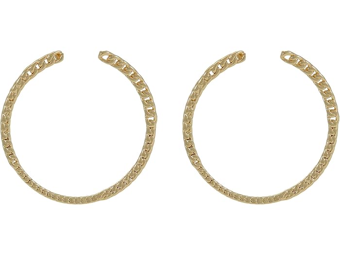 () ե    󥰥 Front Row Curb Chain Earrings 32846 Gold