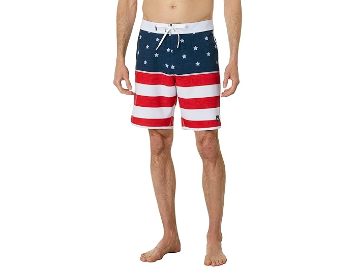 (取寄) オニール ハイパーフリーク ミスト スカルプ フロッグ 19 ボードショーツ O'Neill Hyperfreak Mysto Scallop Flag 19" Boardshorts Red/White/Blue