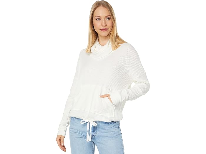 (取寄) ボビ ロサンゼルス タイ ヘム ファンネル ネック トップ bobi Los Angeles Tie Hem Funnel Neck Top White