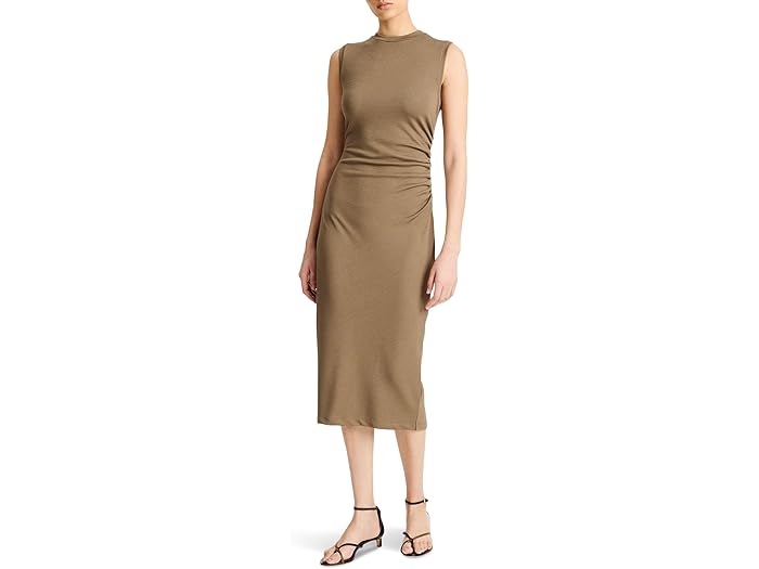 (取寄) スリーブレス ウェスト ギャザー ドレス Sleeveless Waist Gather Dress Moss Smoke