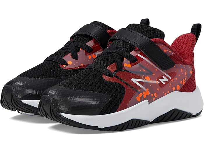 (取寄) キッズ レイヴ ラン V2 バンジー レース ウィズ フック アンド ループ トップ ストラップ (インファント トドラー) Rave Run v2 Bungee Lace with Hook-and-Loop Top Strap (Infant/Toddler) Black/True Red