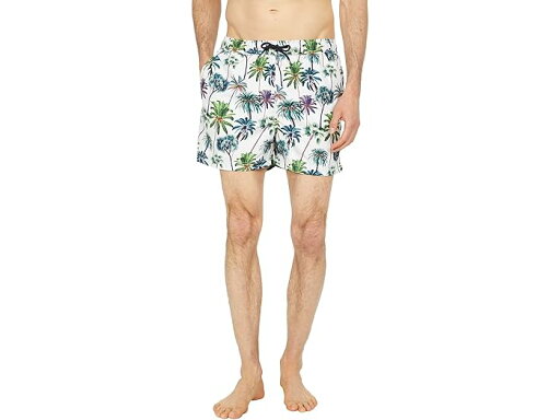 (取寄) セレクテッド オム クラシック スイムショーツ Selected Homme Classic Swimshorts Bone White Palm Tree
