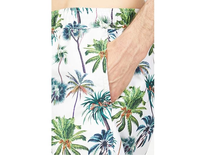 (取寄) セレクテッド オム クラシック スイムショーツ Selected Homme Classic Swimshorts Bone White Palm Tree
