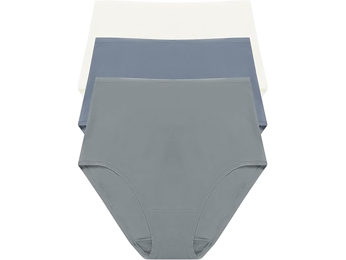 (取寄) ブリス ベア コットン ハイ ウェスト ブリーフ 3 パック Bliss Bare Cotton High Waist Brief 3-Pack Seaglass/Country Blue/Ivory