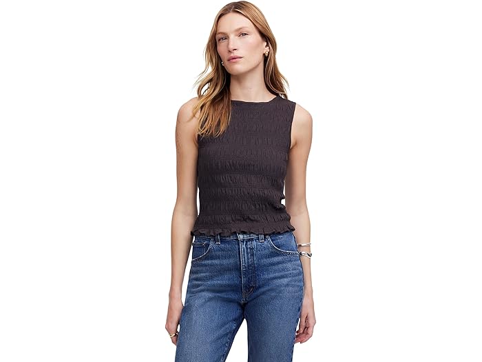 (取寄) サチ スモック タンク Sachi Smocked Tank Soft Charcoal