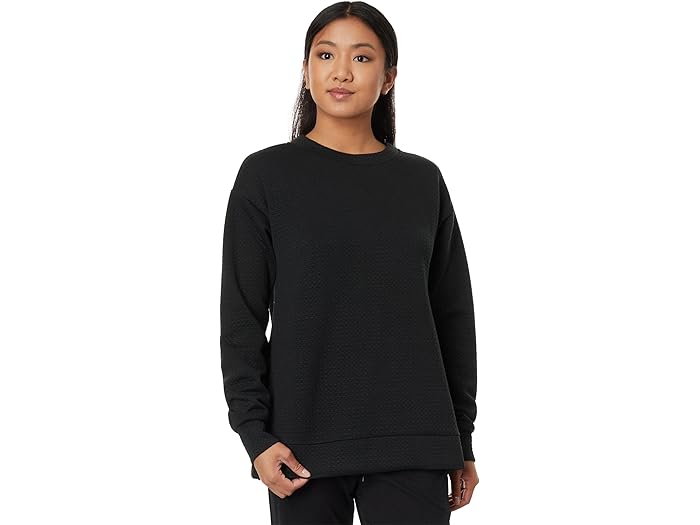 (取寄) アクティブ キルテッド テクスチャー クルー ネック Quilted Textured Crew Neck Deep Black