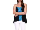 (取寄) マイケルコース ソリッド 60s フローラル ボーダー タンク トップ MICHAEL Michael Kors Solid 60s Floral Border Tank Top Black(4)