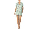 (取寄) ケイトスペード ショート スリーブ ノッチ ボクサー Pj セット Kate Spade New York Short Sleeve Notch Boxer PJ Set Frog Floral(4)