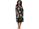 (取寄) N バイ ナトリ サラサ スリンキー ニット カフタン N by Natori Sarasa Slinky Knit Caftan Black Multi