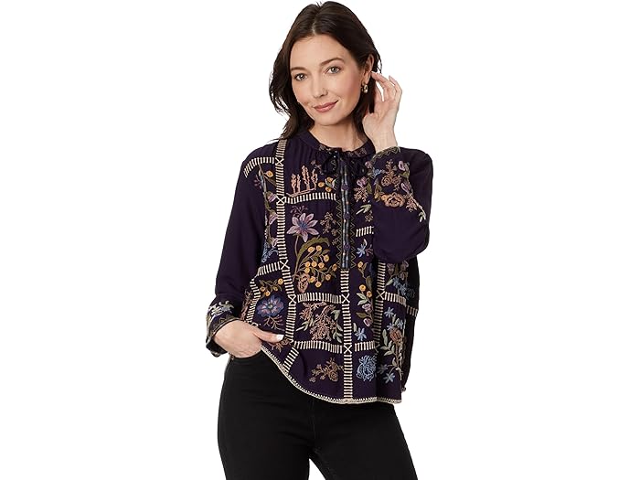 (取寄) ジョニー ワズ メーブル ブラウザ Johnny Was Mabel Blouse Deep Purple