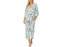 (取寄) ベッドヘッドパジャマズ 3/4 スリーブ クロップド Pj セット Bedhead PJs 3/4 Sleeve Cropped PJ Set Wine and Cheese(4)