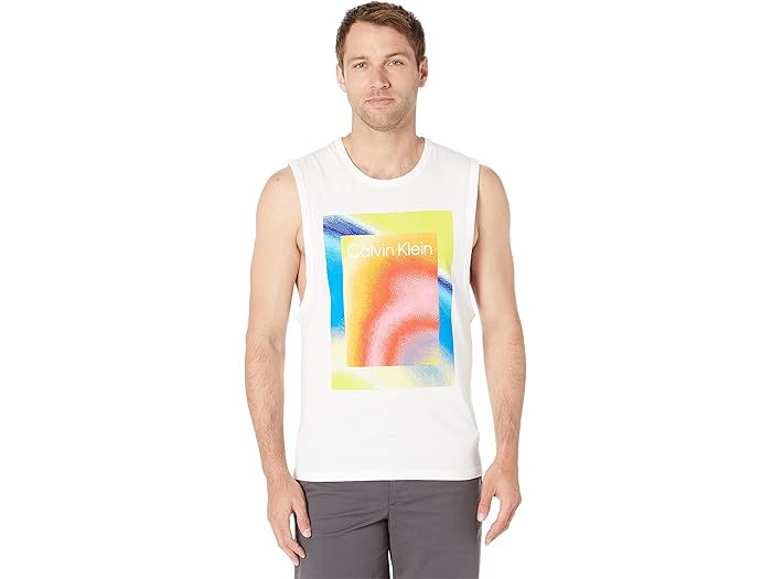 (取寄) カルバンクライン アンダーウェア リイマジンド ヘリテージ プライド ラウンジ マッスル タンク Calvin Klein Underwear Reimagined Heritage Pride Lounge Muscle Tank White