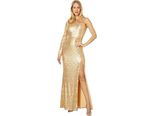 (取寄) BCBGマックスアズリア ロング シークイン イブニング ドレス BCBGMAXAZRIA Long Sequin Evening Dress Gold (取寄) BCBGマックスアズリア ロング シークイン イブニング ドレス BCBGMAXAZRIA Long Sequin Evening Dress Gold
