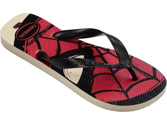 (取寄) ハワイアナス トップ マーベル ロゴマニア フリップ フロップ サンダル Havaianas Top Marvel Logomania Flip Flop Sandal Beige