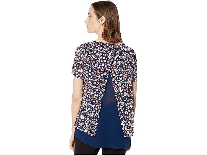 (取寄) マイケルコース ガーデン パッチ ショート スリーブ トップ MICHAEL Michael Kors Garden Patch Short Sleeve Top Coral Peach