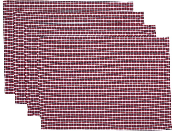 (取寄) ドレイパー ジェームス プレースマッツ イン マルチ ギンガム, セット オブ 4 Draper James Placemats in Multi Gingham, Set of 4 Nassau Navy Multi