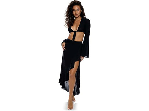 (取寄) ルリ ファマ コシータ ブエナ ラッフル ハイロ— スリット スカート Luli Fama Cosita Buena Ruffle High-Low Slit Skirt Black (取寄) ルリ ファマ コシータ ブエナ ラッフル ハイロ— スリット スカート Luli Fama Cosita Buena Ruffle High-Low Slit Skirt Black