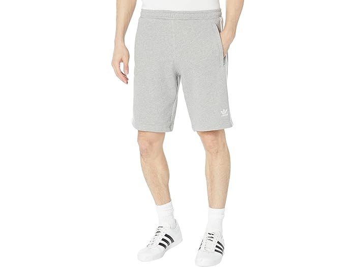 (取寄) アディダス オリジナルス 3ストライプ スウェットショーツ adidas Originals 3-Stripes Sweatshorts Medium Grey Heather