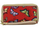 (取寄) アヌシュカ リスレット トラベル ウォレット プリンテッド ファブリック 13000 Anuschka Wristlet Travel Wallet Printed Fabric 13000 Butterfly Heaven Ruby(4)