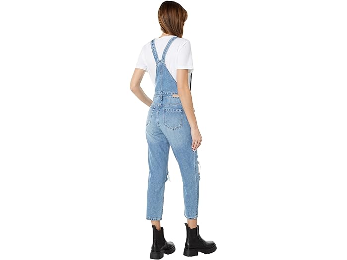 (取寄) ブランクニューヨーク ディストレス デニム ストレート レッグ オーバーオール イン ルースン アップ Blank NYC Distressed Denim Straight Leg Overalls in Loosen Up Loosen Up