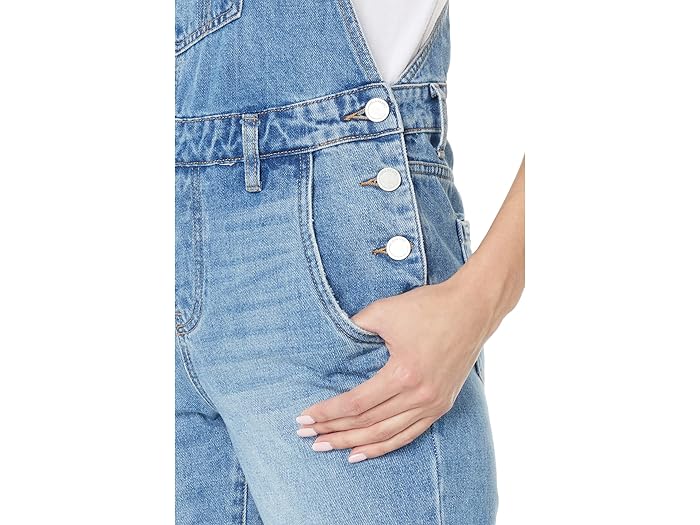 (取寄) ブランクニューヨーク ディストレス デニム ストレート レッグ オーバーオール イン ルースン アップ Blank NYC Distressed Denim Straight Leg Overalls in Loosen Up Loosen Up