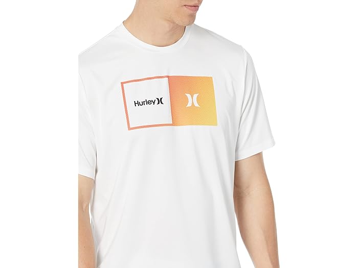 (取寄) ハーレー ハーフアー グラジエント ハイブリット UPF+ ショート スリーブ Hurley Halfer Gradient Hybrid UPF+ Short Sleeve White