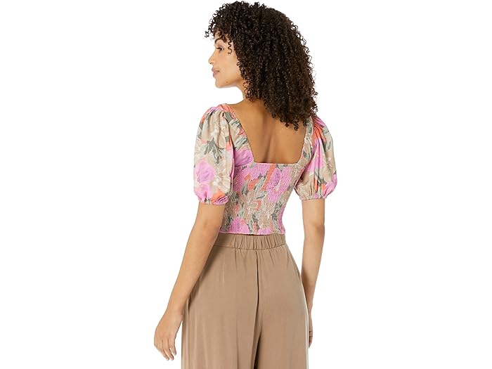 (取寄) ソルトウォーター ラックス ボディー ブラッシング ブルームス ショート スリーブ クロップ トップ Saltwater Luxe Bodie Blushing Blooms Short Sleeve Crop Top Multi