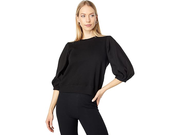 ()  ˥å ֥ ѥ ꡼ åȥ MONROW Knit Woven Puff Sleeve Swea...
