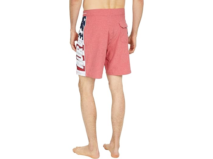(取寄) ハーレー ファントム ファストレーン アメリカーナ 18 ボードショーツ Hurley Phantom Fastlane Americana 18" Boardshorts Gym Red