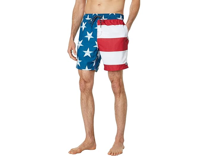 (取寄) ビラボン レックス グッド タイムズ レイバック 17 ボードショーツ Billabong Rex Good Times Layback 17" Boardshorts Red/White/Blue